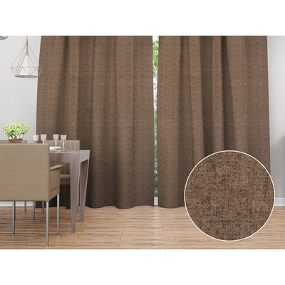 Biante Dekorační závěs PML-120 Hnědá režná 145x140 cm