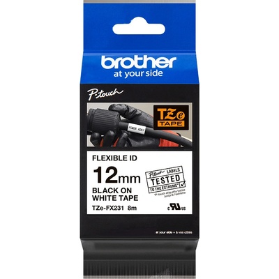 Páska Brother TZ-FX231 (Černý tisk/bílý podklad)