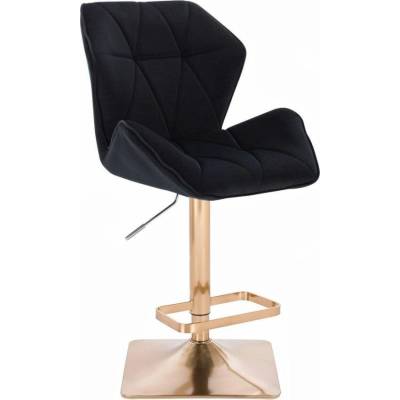 LuxuryForm Design Milano Max Velur na zlatej hranatej podstave čierna