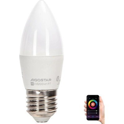Aigostar B.V. LED RGBW Žiarovka C37 E27/4,9W/230V 2700-6500K