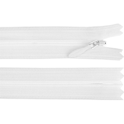 Prima-obchod Spirálový zip skrytý YKK No 3 délka 50 cm dederon, barva 501 bílá