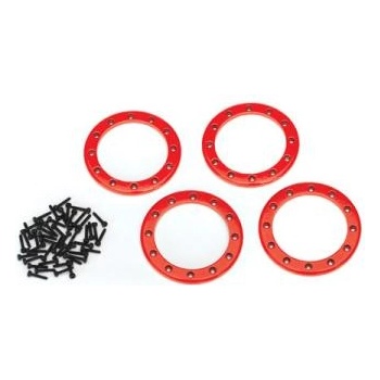 Traxxas алуминиев beadlock пръстен 2.2" червен (4)