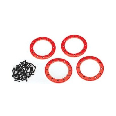 Traxxas алуминиев beadlock пръстен 2.2" червен (4)