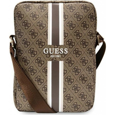 Guess PU 4G Printed Stripes Tablet Bag 10 GUTB10P4RPSW brown