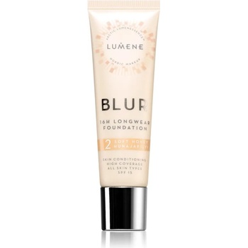 Lumene Blur 16h Longwear дълготраен фон дьо тен SPF 15 цвят 2 Soft Honey 30ml