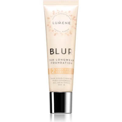 Lumene Blur 16h Longwear дълготраен фон дьо тен SPF 15 цвят 2 Soft Honey (Cool) 30ml