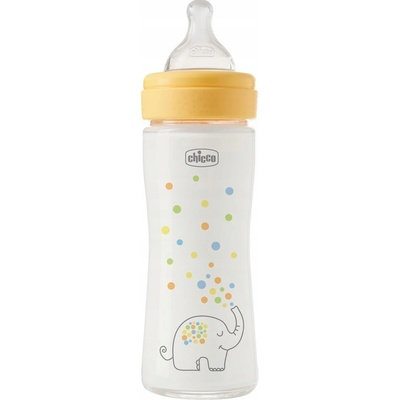 Chicco Dojčenská fľaša sklenená Perfect Easy slow neutral 240 ml