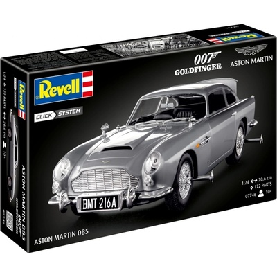Revell Сглобяем модел Revell - Aston Martin DB5, Джеймс Бонд, Без лепило, 122 части (R07746)