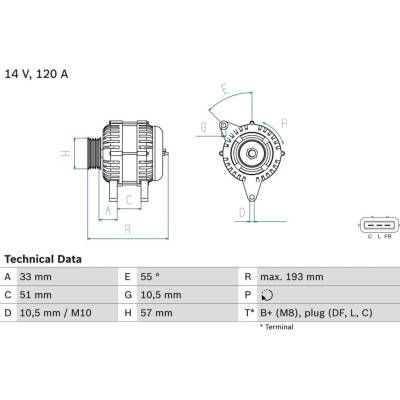 Alternátor BOSCH 0 986 083 830 (0986083830)