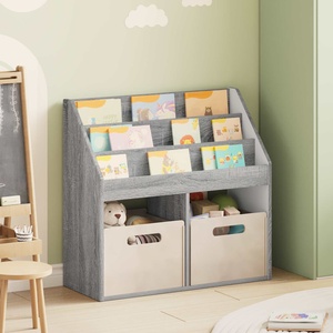 vidaXL Детска рафт за книги Сив Сонома 72, 5 x 29, 5 x 69 см (892385)