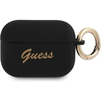 Guess Калъф Guess GUAPSSSK Vintage Script за Apple AirPods Pro, черен/силикон (GUE001376)