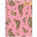 Sentio Календар-бележник 2027г 12х17см Leopard Pink