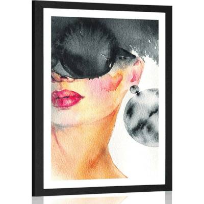 Plakát s paspartou ženská ikona - 40x60 silver