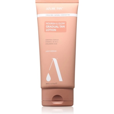 Azure Tan Nourish & Glow автобронзант за тяло цвят Light/Medium 200ml