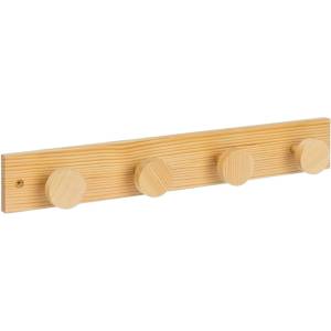 Casa Selección Стенна закачалка от масивен бор в естествен цвят 40 cm Anillos - Casa Selección (806929)