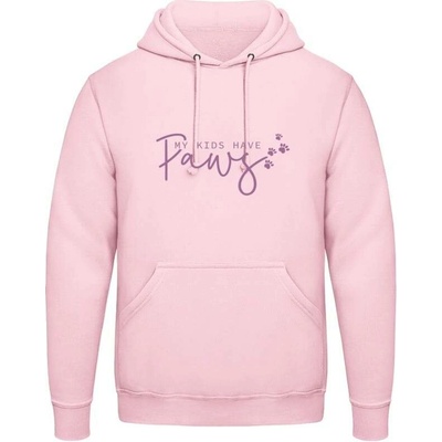 Awdis Hoodie mikina Design Moje děti mají tlapky Miminkovská růžová – Hledejceny.cz