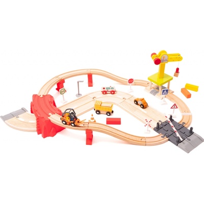 Aga4Kids Dřevěná vláčkodráha DS5643 32 dílů