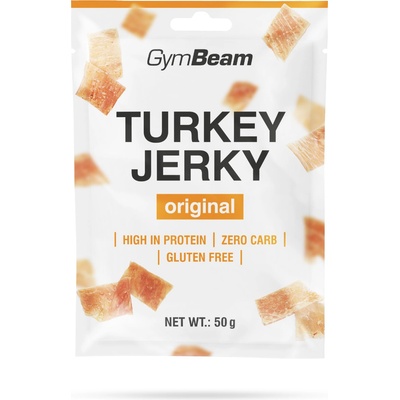 GymBeam Сушено месо Turkey Jerky 10 x 50 g оригинален