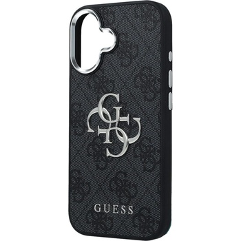 GUESS Предпазен калъф Guess PU 4G Metal Logo за iPhone 17, черен (GUHCP17SP4G4SMCK)