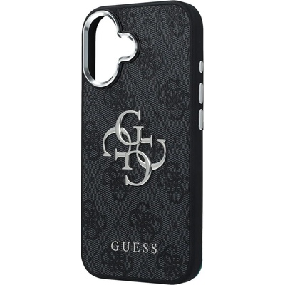 GUESS Предпазен калъф Guess PU 4G Metal Logo за iPhone 17, черен (GUHCP17SP4G4SMCK)