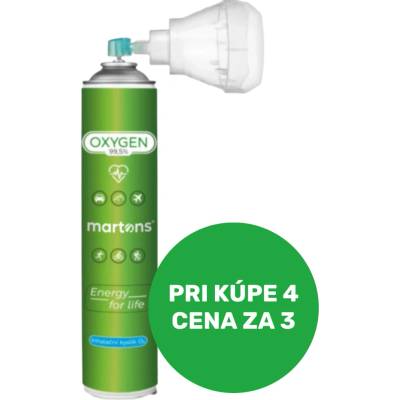 Martons Oxygen Inhalačný Kyslík O2 14 l 99,5 % 1ks + náustok