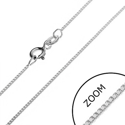 Šperky eshop Řetízek ze stříbra kolmo uchycené lesklé kostky, 0,75 mm AA9.12