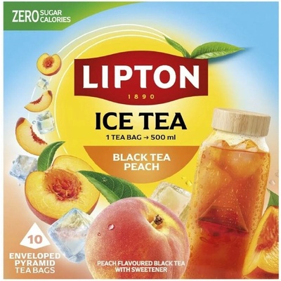 Lipton Ice Tea ledový černý čaj broskev 10 sáčků