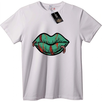 NOONEBRAND Тениска Зомби Устни - 5XL, Black