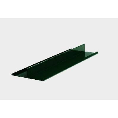 Rozdělovací lišta r.š.250mm pozink Lakovaný RAL 6020 zelená chrom s folií dl.2m