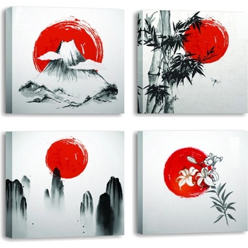 Wallity Картини в комплект от 4 бр. 30x30 cm Zen - Wallity (489GWN1341)