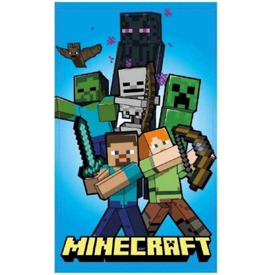 Mister License ručník MINECRAFT 30 x 50 cm modrý