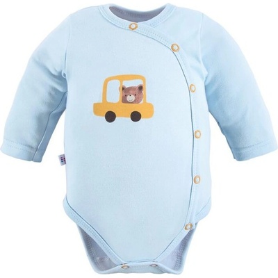Eevi Body rozopínacie s dlhým rukávom Cars&Bears modré
