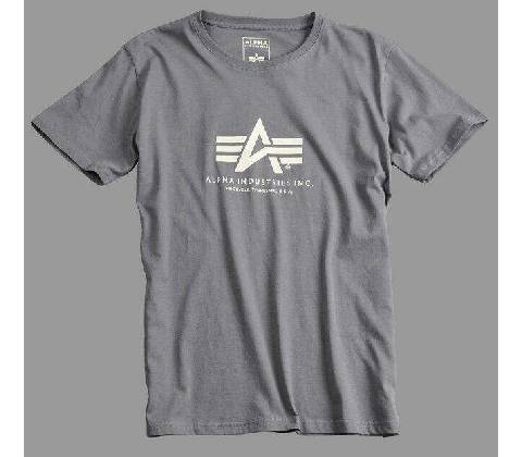 Alpha Industries tričko BASIC šedo/černo