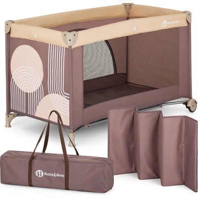 Petite&Mars Postieľka cestovná Nyja Elegant Dreamlines Mocha