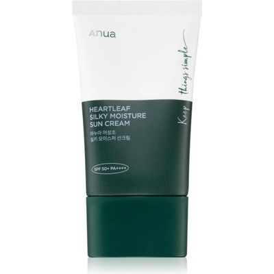 Anua Heartleaf Silky Moisture Sun Cream интензивно хидратиращ дневен крем SPF 50+ 50ml