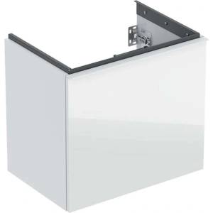 Geberit Acanto - Шкафче за умивалник, 60x54x42 см, 2 чекмеджета, стъкло/бяло 503.008. 01.2 (503.008.01.2)