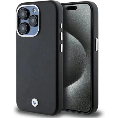 BMW Кейс BMW Signature Wrapped Metal MagSafe за iPhone 15 Pro, черен (BMW000802-0)