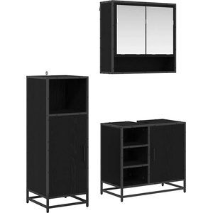 vidaXL Комплект мебели за баня 3 бр. Черния дъб 35 x 37, 5 x 100 см (3402344)