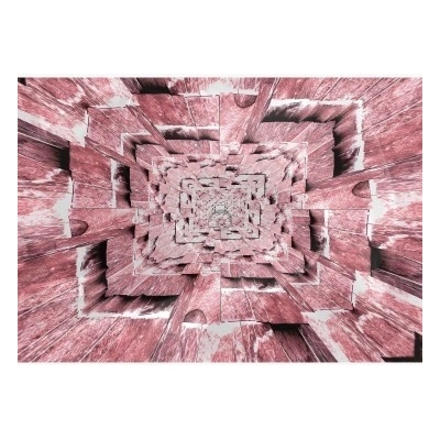 FT7699 Samolepiaca textilní fototapeta 3D ilúzia ružová, rozmery 254cm x 184cm