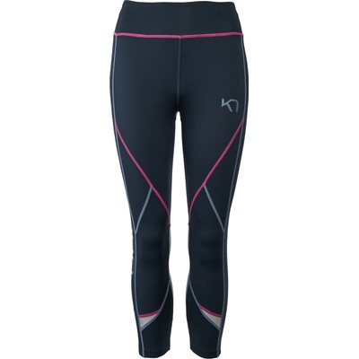 Kari Traa dámske legíny LOUISE 2.0 3/4 TIGHTS tmavo modrá svetlomodrá ružová
