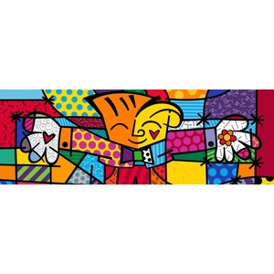 Bluebird Puzzle - Puzzle Romero Britto: The Hug panorama - 1 000 piese