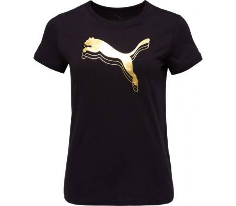 Puma ESSENTIALS METALLIC TEE černá