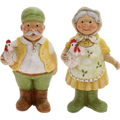 DEDKO, BABKA SO SLIEPOČKOU ZEL/BIE MIX/2 POLY 6,5*5*12,5cm