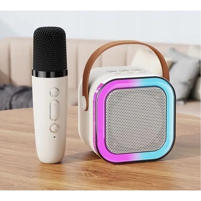 KARAOKE SADA MIKROFON + BEZDRÁTOVÝ REPRODUKTOR LED PŘENOSNÝ BLUETOOTH USB