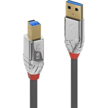 Lindy Кабел Lindy LNY-36660, от USB A(м) към USB B(м), 0.5m, сив (LNY-36660)