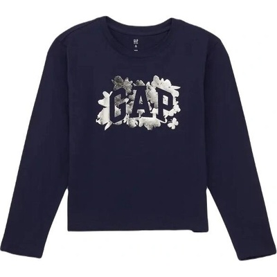 Gap FRCH VALUE LOGO Dívčí tričko s dlouhým rukávem tmavě modrá
