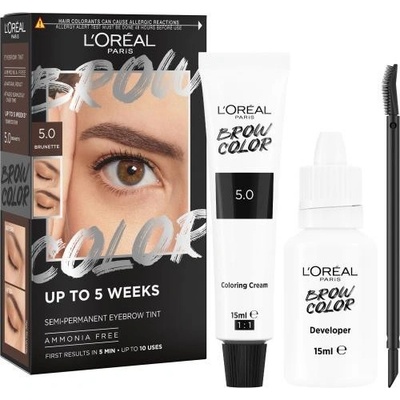 L'Oréal Paris Brow Color Semi-Permanent Eyebrow Tint 5.0 Brunette 1 ml – Zboží Dáma