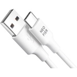 Neofier Здрав кабел с бързо зареждане за устройства с USB-C порт - Neofier USB-A to USB-C Cable 60W (100 см) (бял) (NF2ACW0503T)