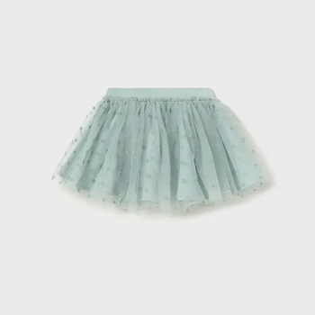 MAYORAL Пола тюл за бебе момиче в бледо зелен цвят с глитери Майорал