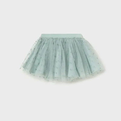 MAYORAL Пола тюл за бебе момиче в бледо зелен цвят с глитери Майорал